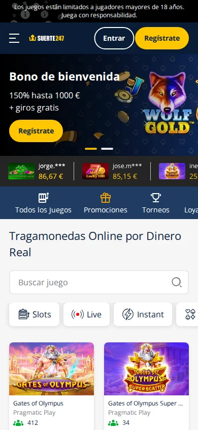 App de Suerte247 Casino